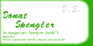donat spengler business card